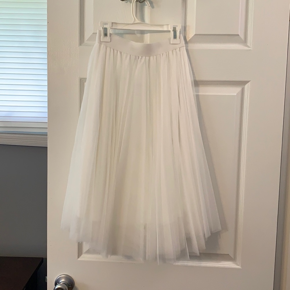 White tulle skirt